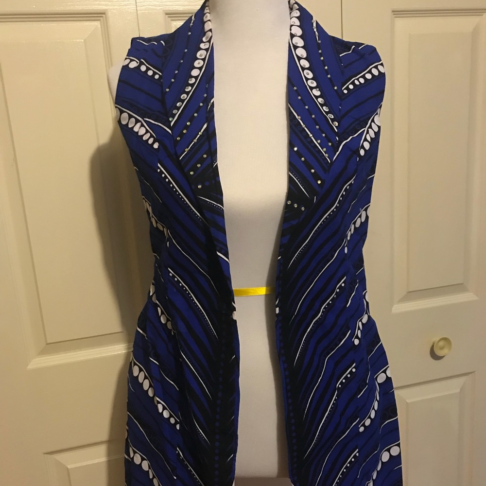 African ankara fabric cardigan women vest